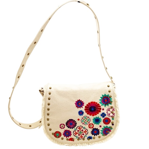 🆕{Steven-S Madden}Blume Embroidered Messenger Bag - Picture 1 of 11